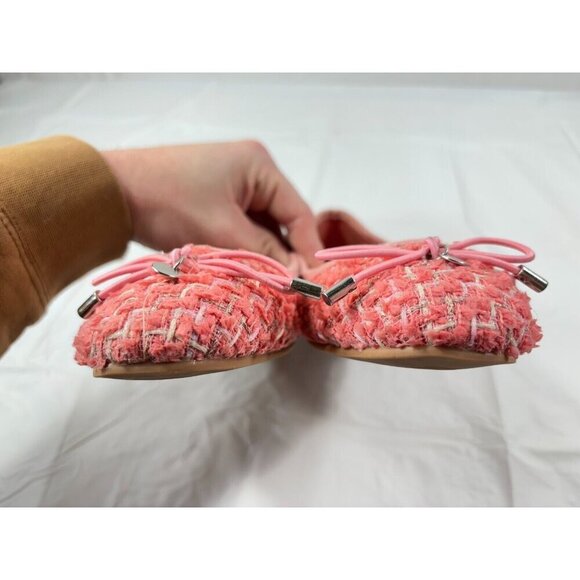 ASOS DESIGN Lallie Pink Tweed Ballet Flat Women's Size 7 - Picture 8 of 13